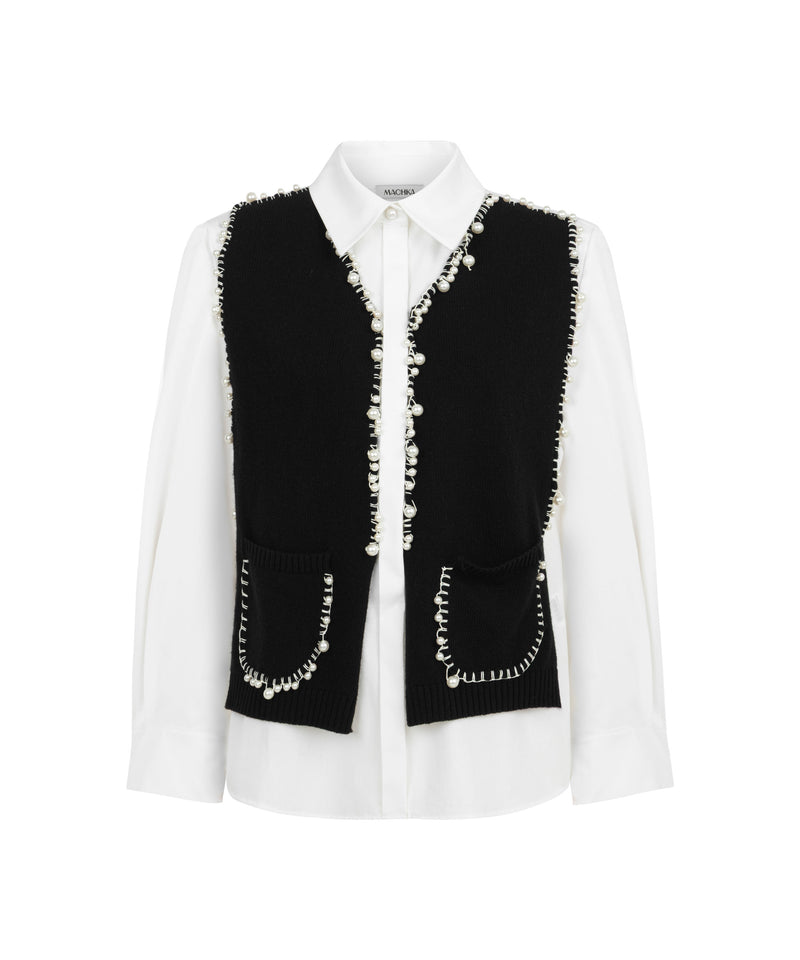 Machka Two-Layer Look Knitwear Black