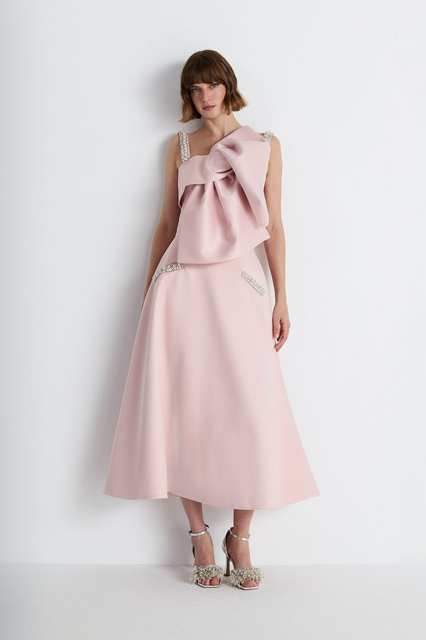 Nean A-Line Embellished Skirt Light Pink