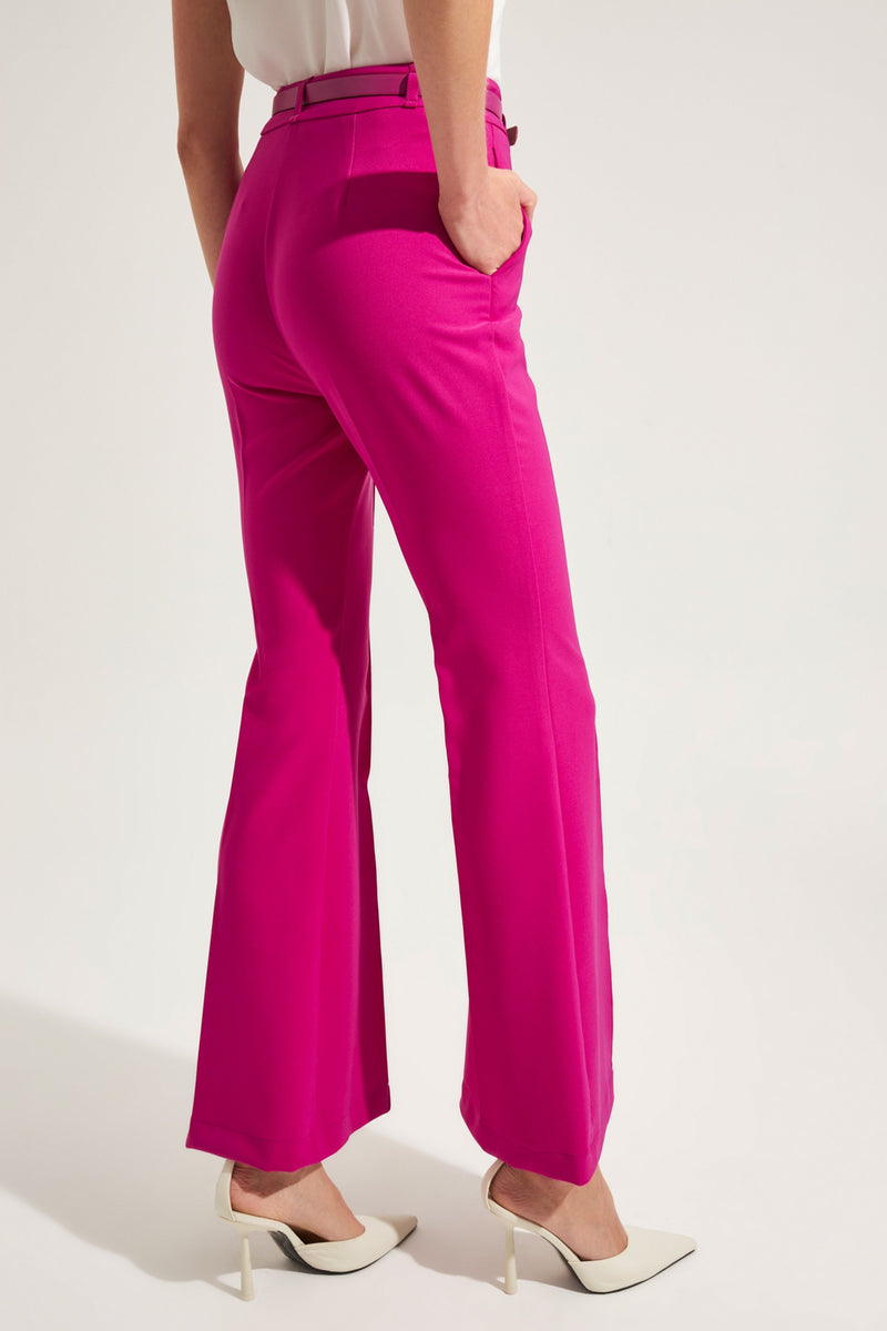 Setre Solid Flare Trousers Orchid