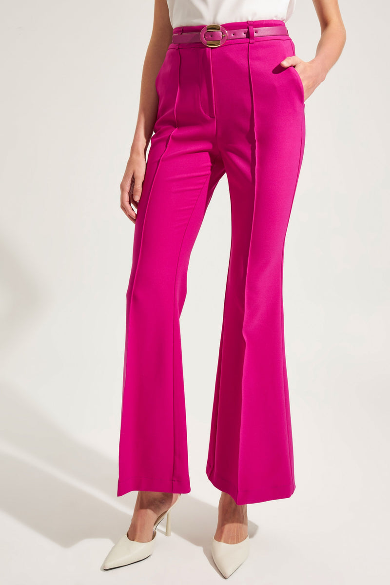 Setre Solid Flare Trousers Orchid