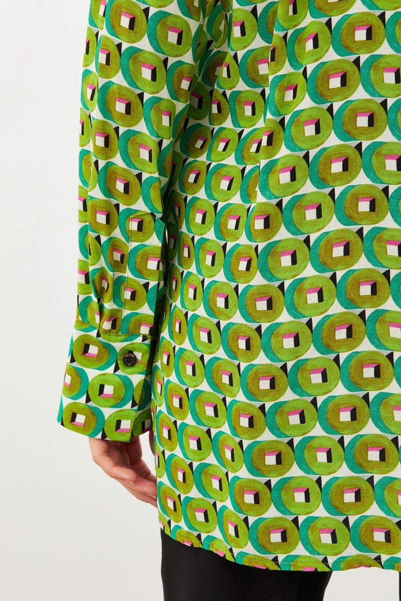 Setre Geometric Pattern Shirt Green