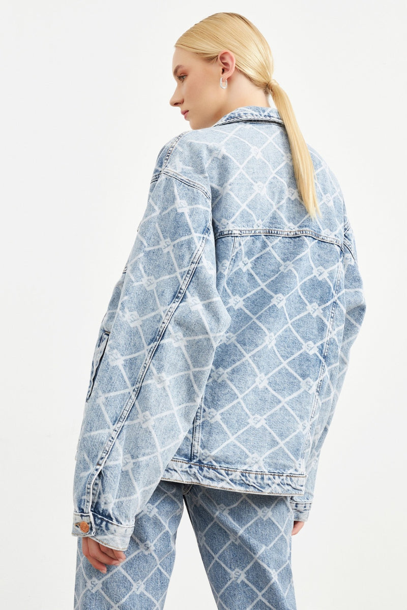 Setre Setre Logo Detailed Denim Jacket Blue