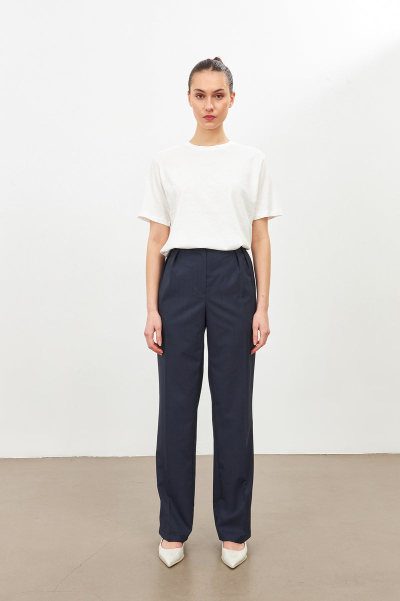 Setre Straight Cut Trousers Navy