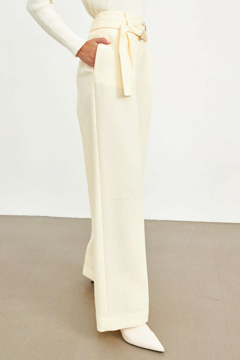 Setre Accessory Belt Detailed Trousers Cream