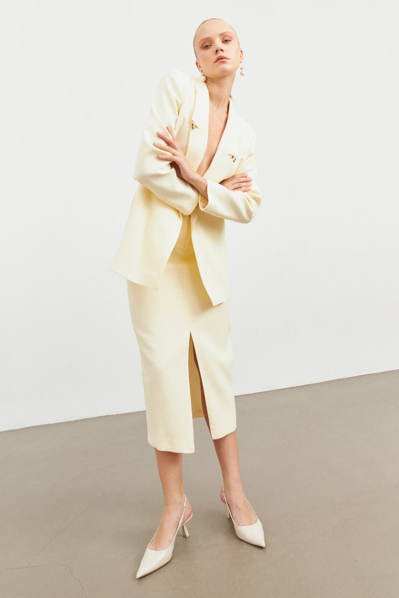 Setre Jacket With Accessory Detail Cream