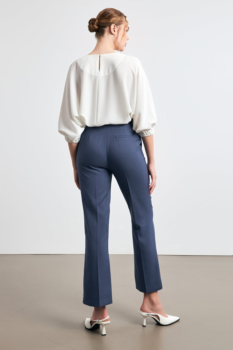 Setre  Pattern Detailed Fabric Trousers Indigo