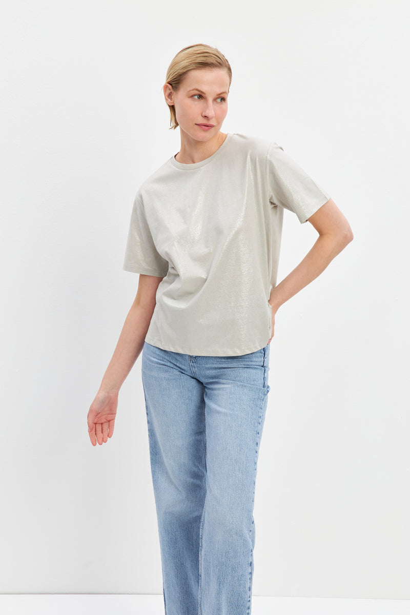 Setre Crew Neck Basic T-Shirt Ash