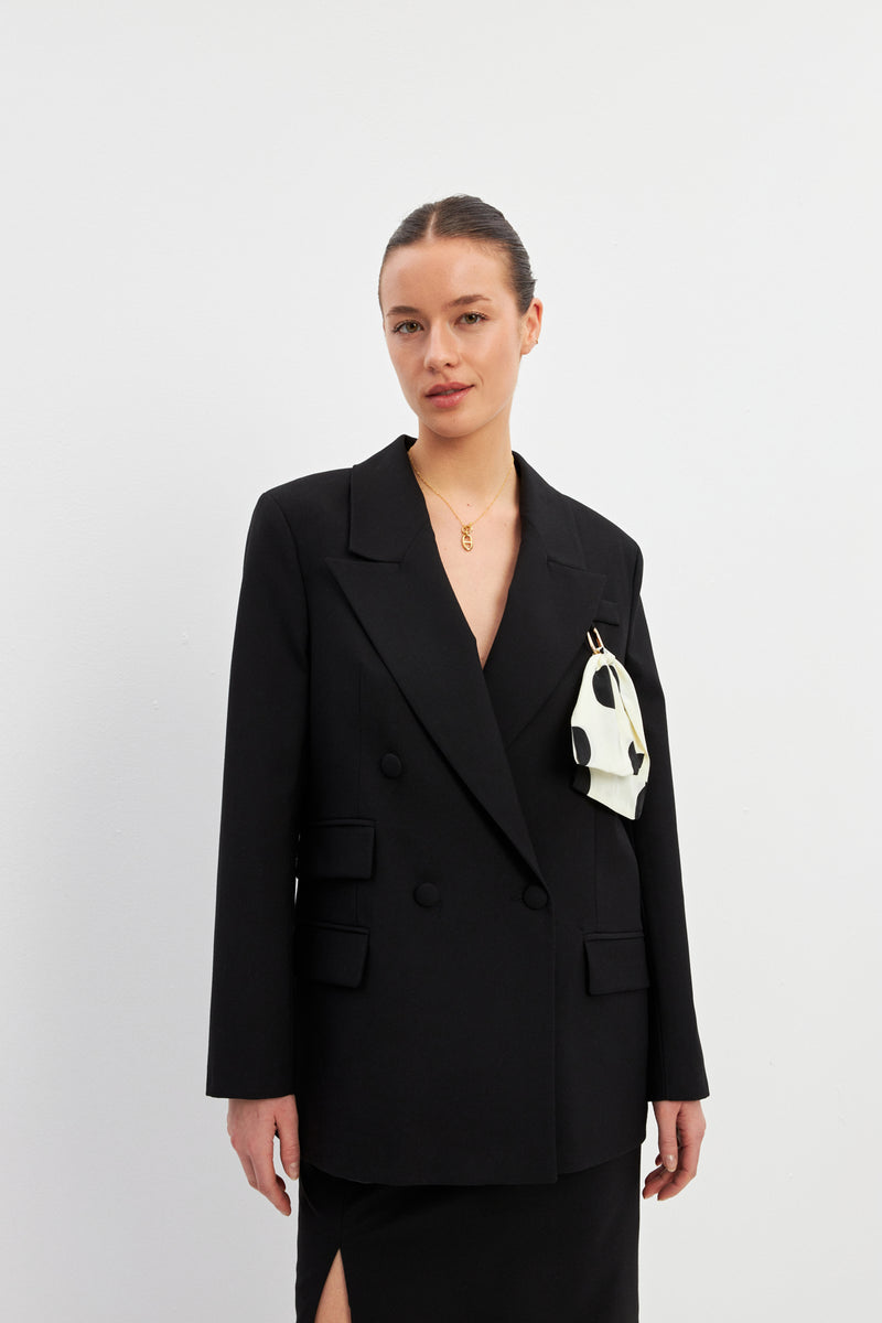 Setre Double-Breasted Jacket Black