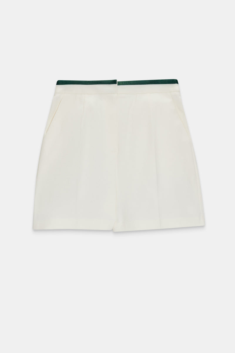 Setre Waist Stripe Detailed Mini Shorts Ecru