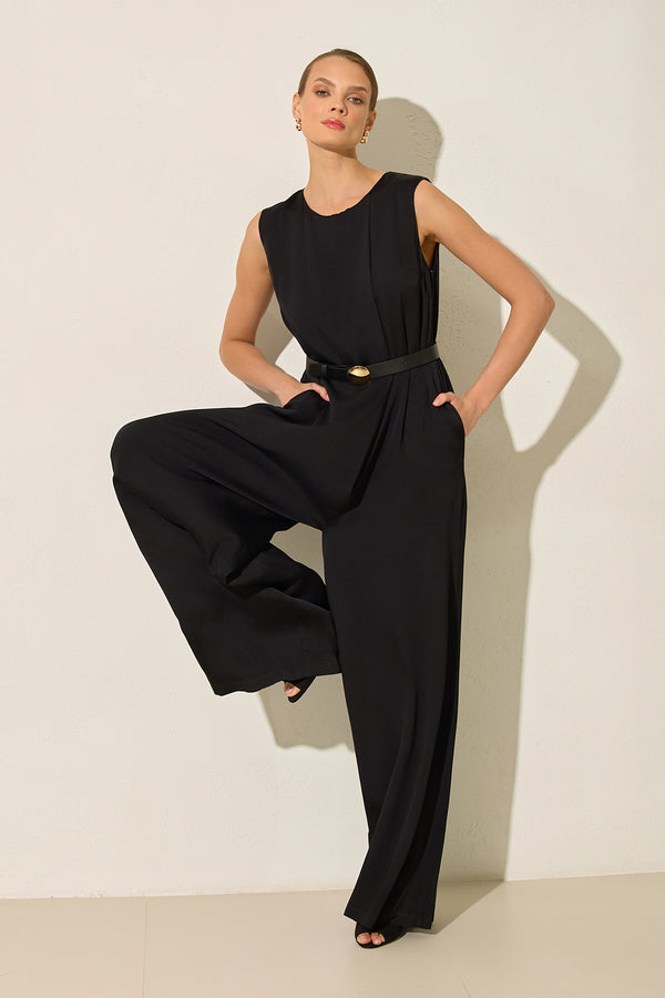 Setre Relaxed Sleeveless Jumpsuit Black