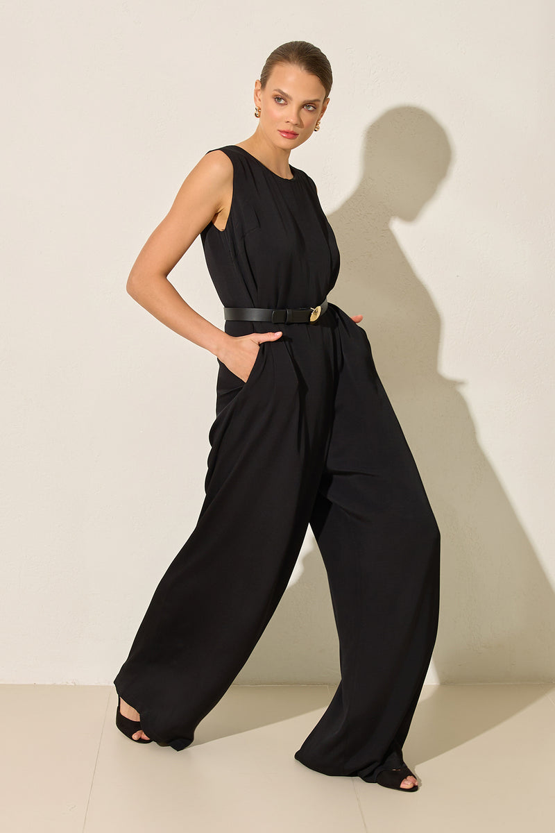 Setre Relaxed Sleeveless Jumpsuit Black