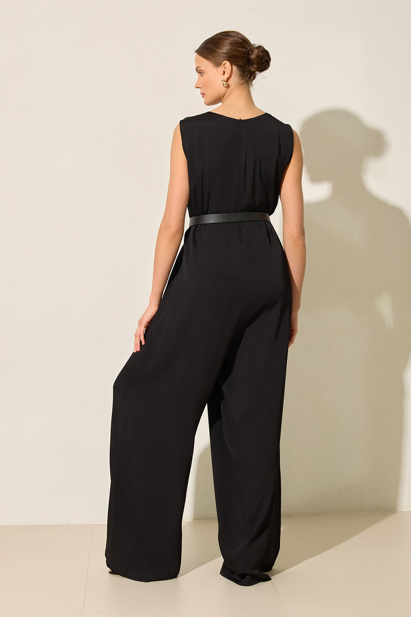 Setre Relaxed Sleeveless Jumpsuit Black