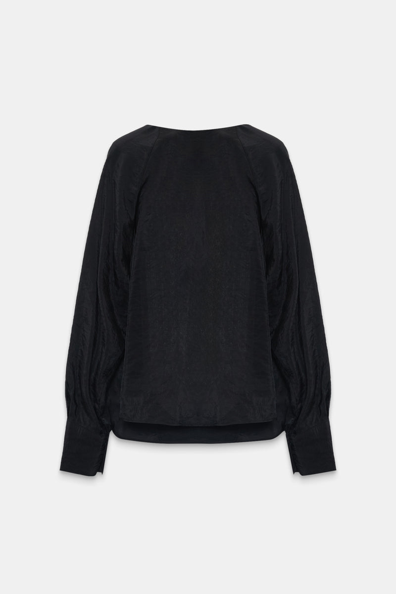 Setre Wrap Tie Detail Blouse Black