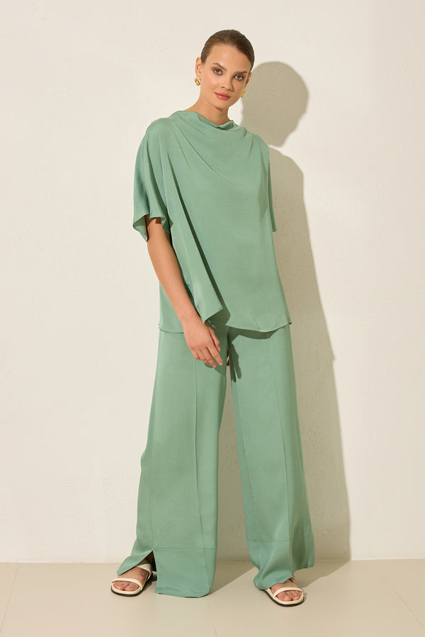Setre Relaxed Boat Neck Suit Light Green