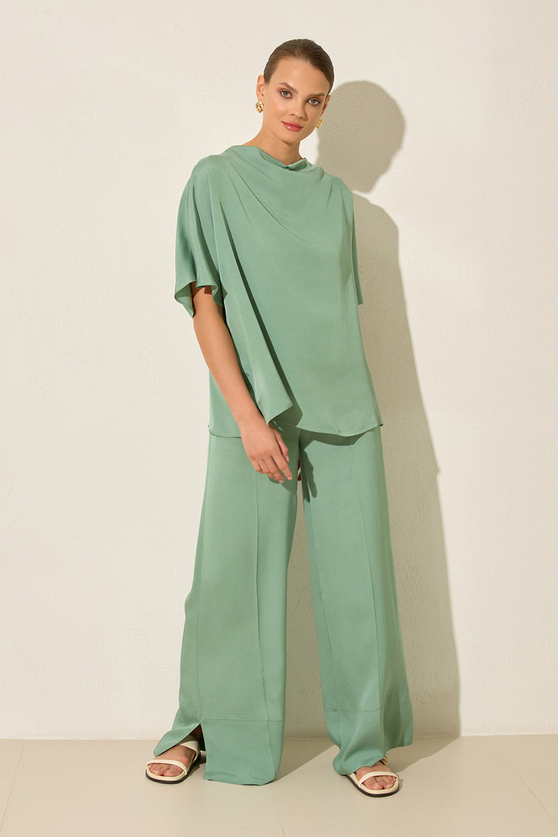 Setre Relaxed Boat Neck Suit Light Green