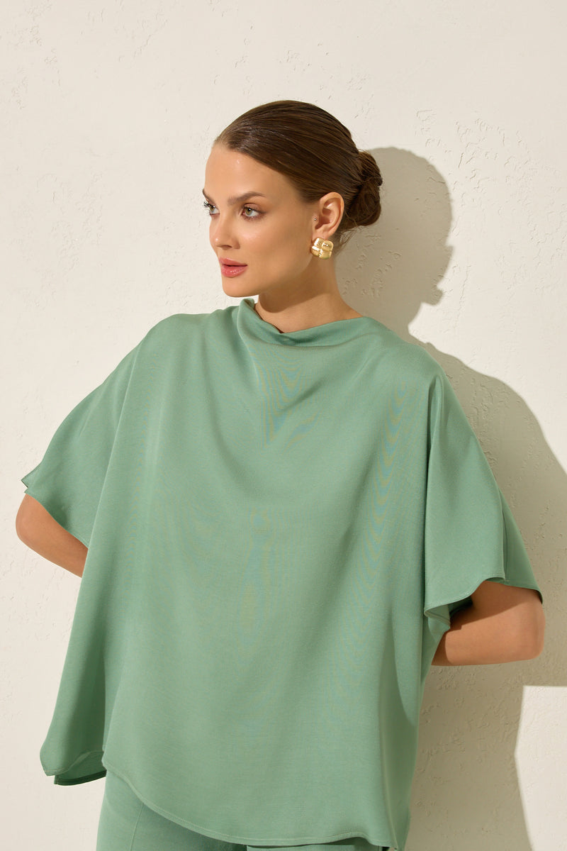 Setre Relaxed Boat Neck Suit Light Green