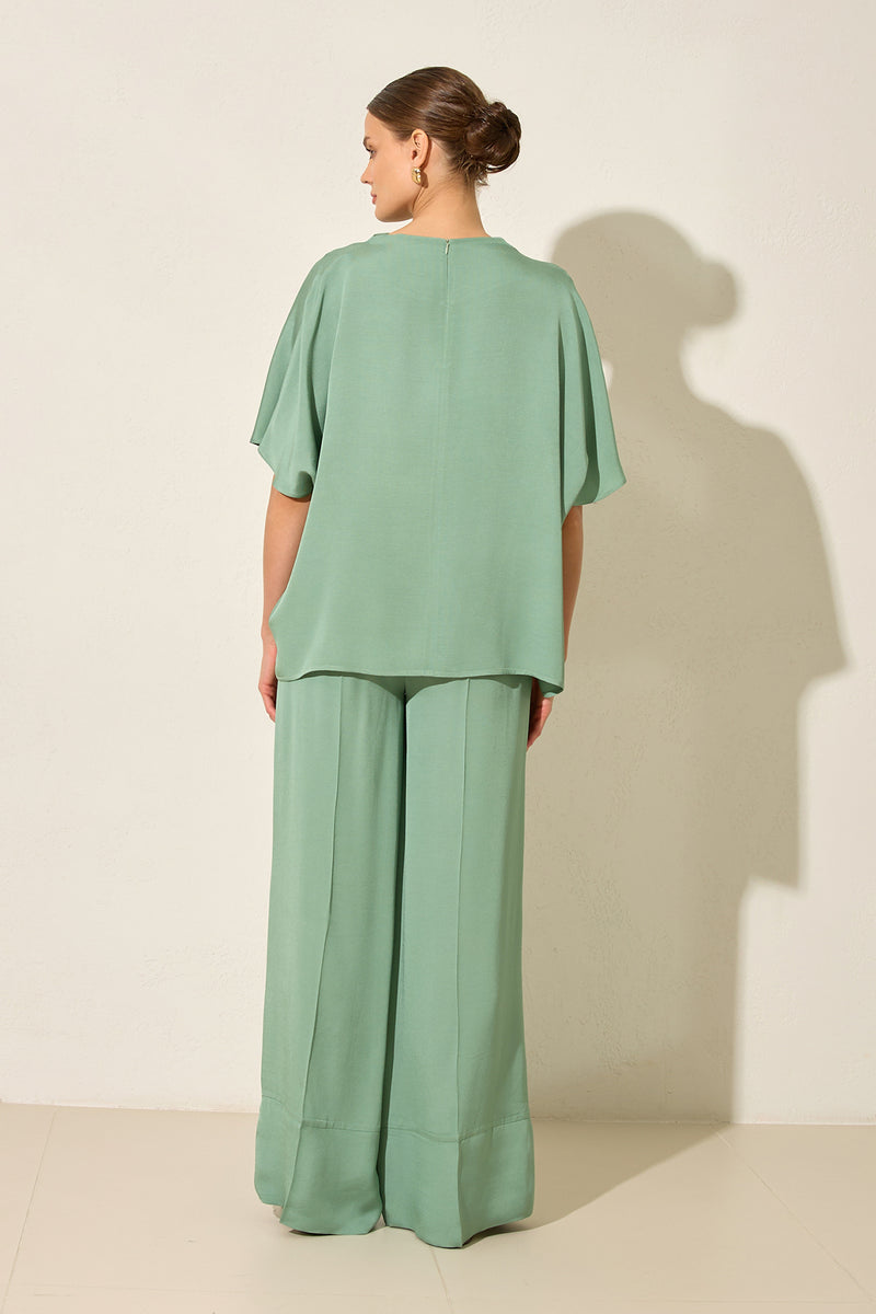 Setre Relaxed Boat Neck Suit Light Green