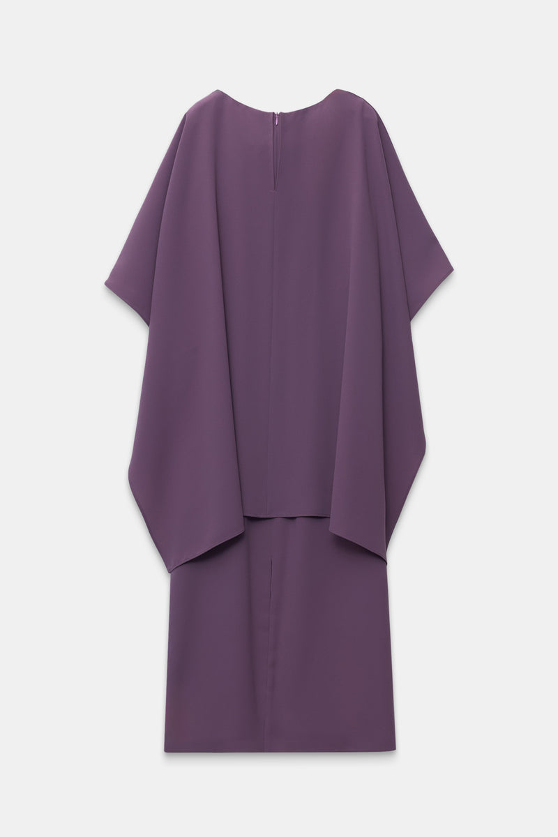 Setre Twisted Detail Cape Dress Purple