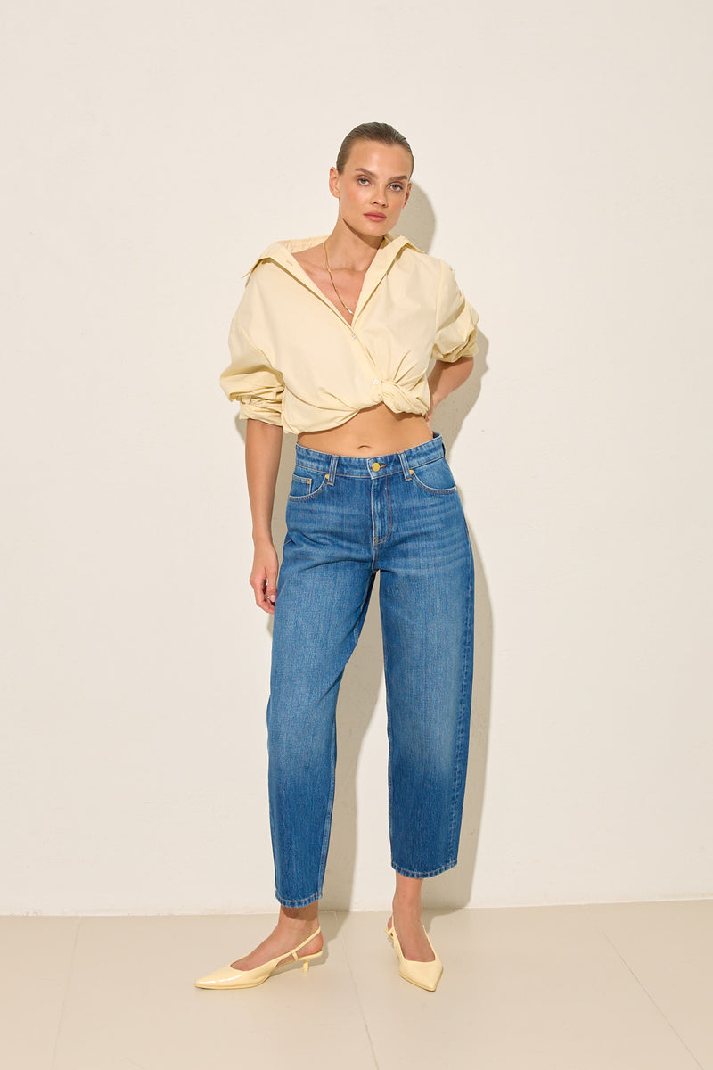 Setre Two-Piece Look Solid Shirt Amber