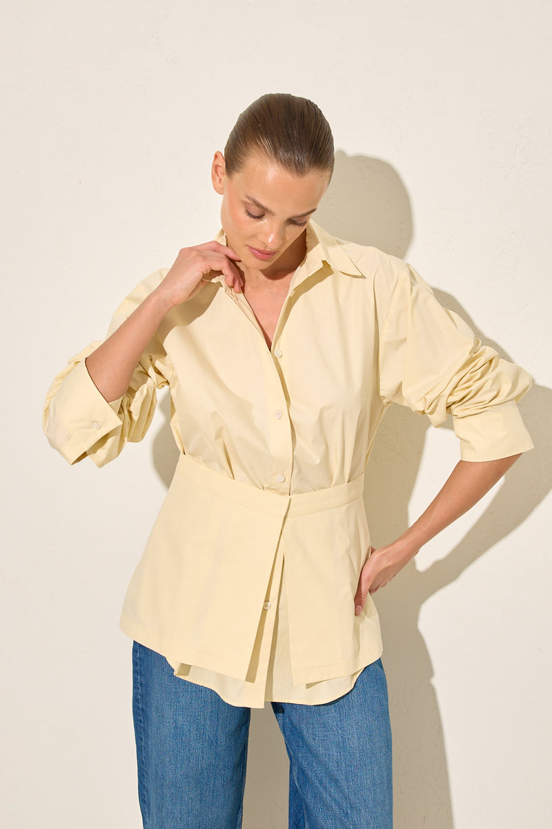 Setre Two-Piece Look Solid Shirt Amber