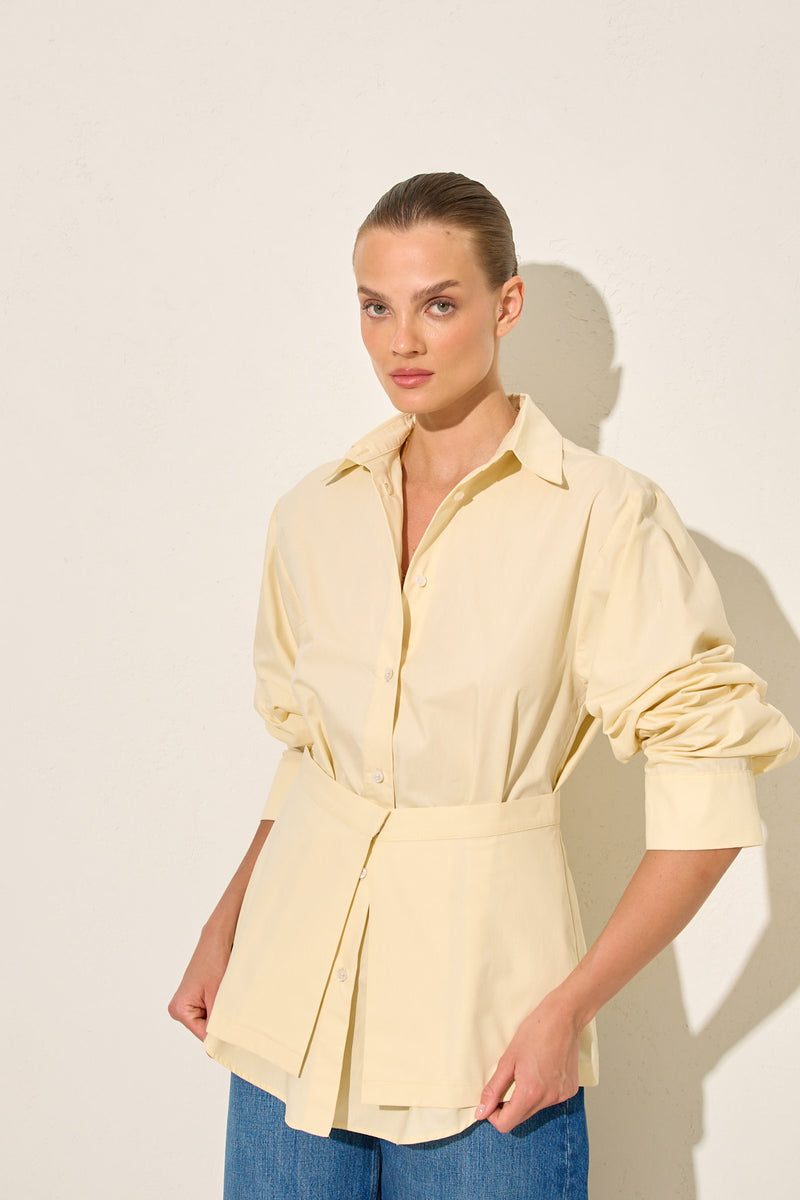 Setre Two-Piece Look Solid Shirt Amber