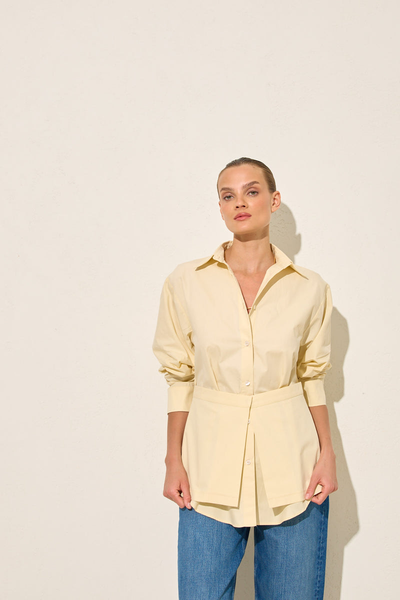 Setre Two-Piece Look Solid Shirt Amber