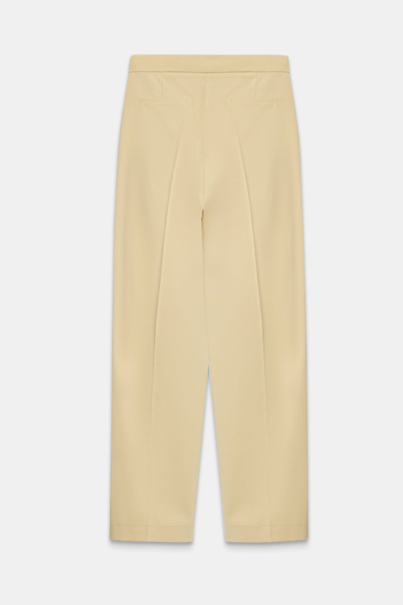 Setre Waist Tie And Pocket Detailed Jacket, Relaxed Cut Trouser Suit Light Yellow