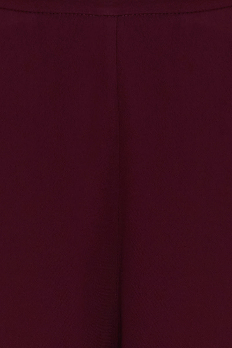 Setre Relaxed Cut Wide Leg Trousers Burgundy