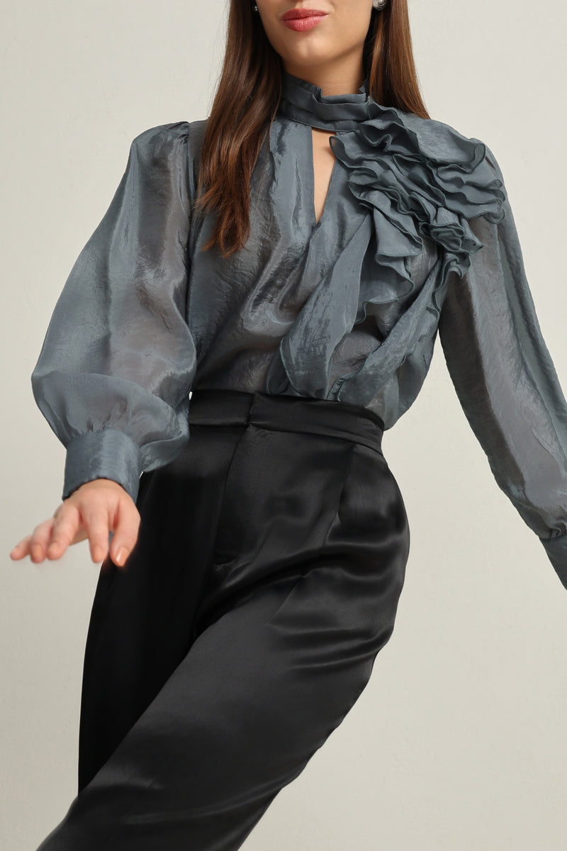 Setre Pleat Detailed Trousers Black