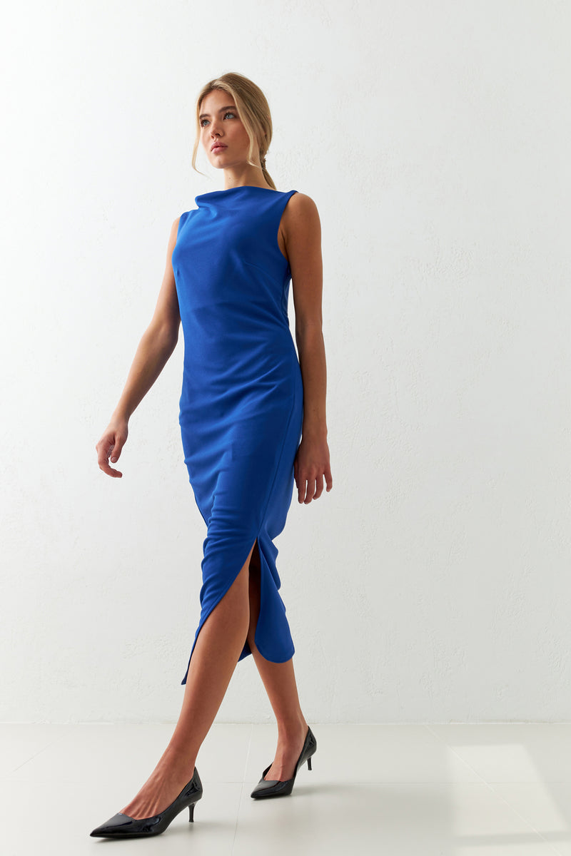 Setre Sleeveless Midi Dress Sax