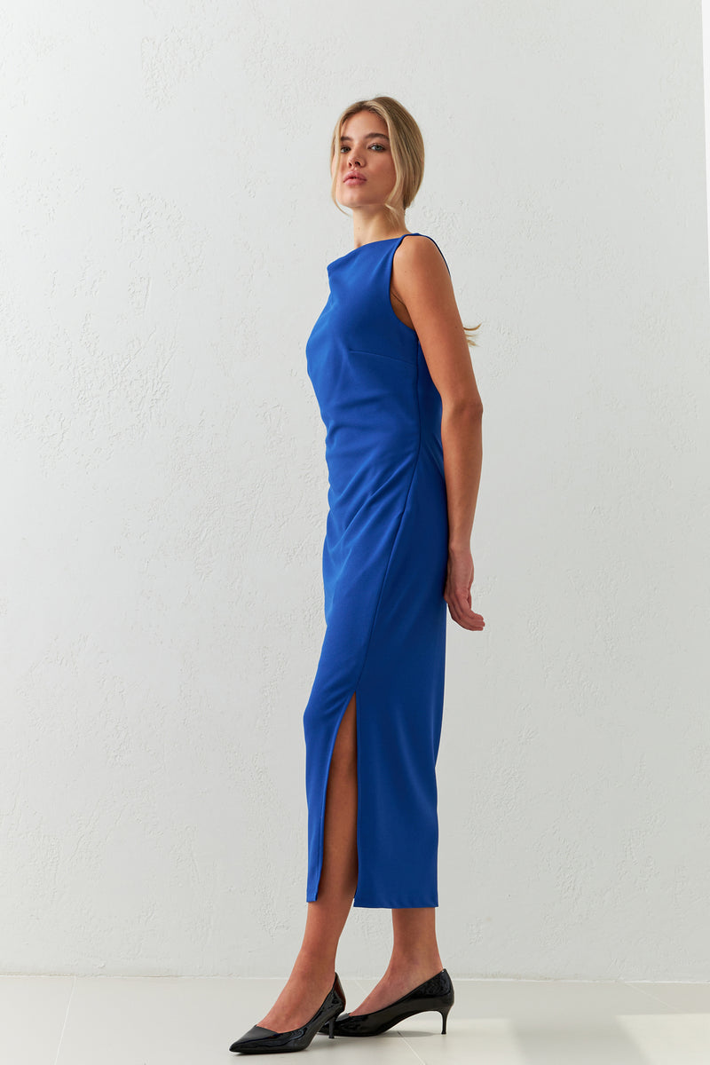 Setre Sleeveless Midi Dress Sax