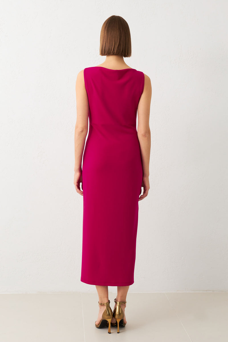 Setre Sleeveless Midi Dress Fuchsia