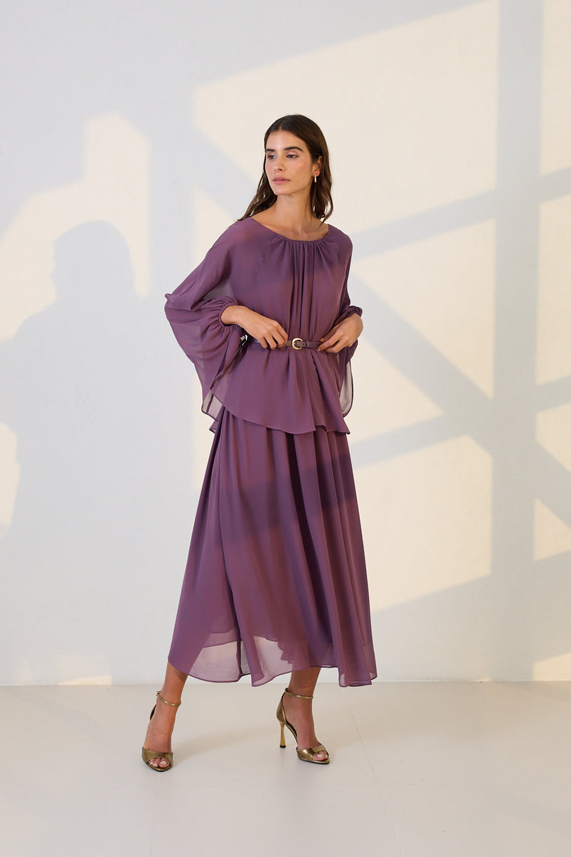 Setre Two-Piece Form Dress Purple