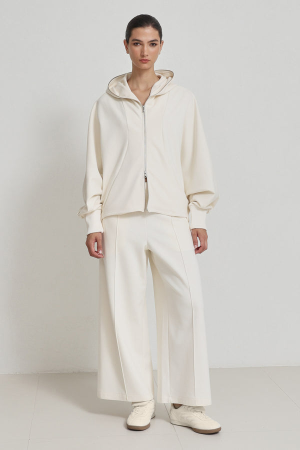 Setre Zippered Sweatshirt Ecru