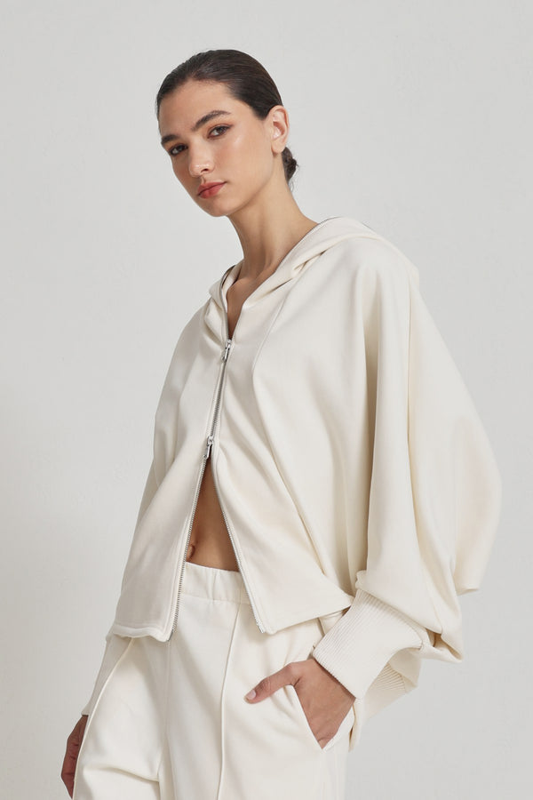 Setre Zippered Sweatshirt Ecru