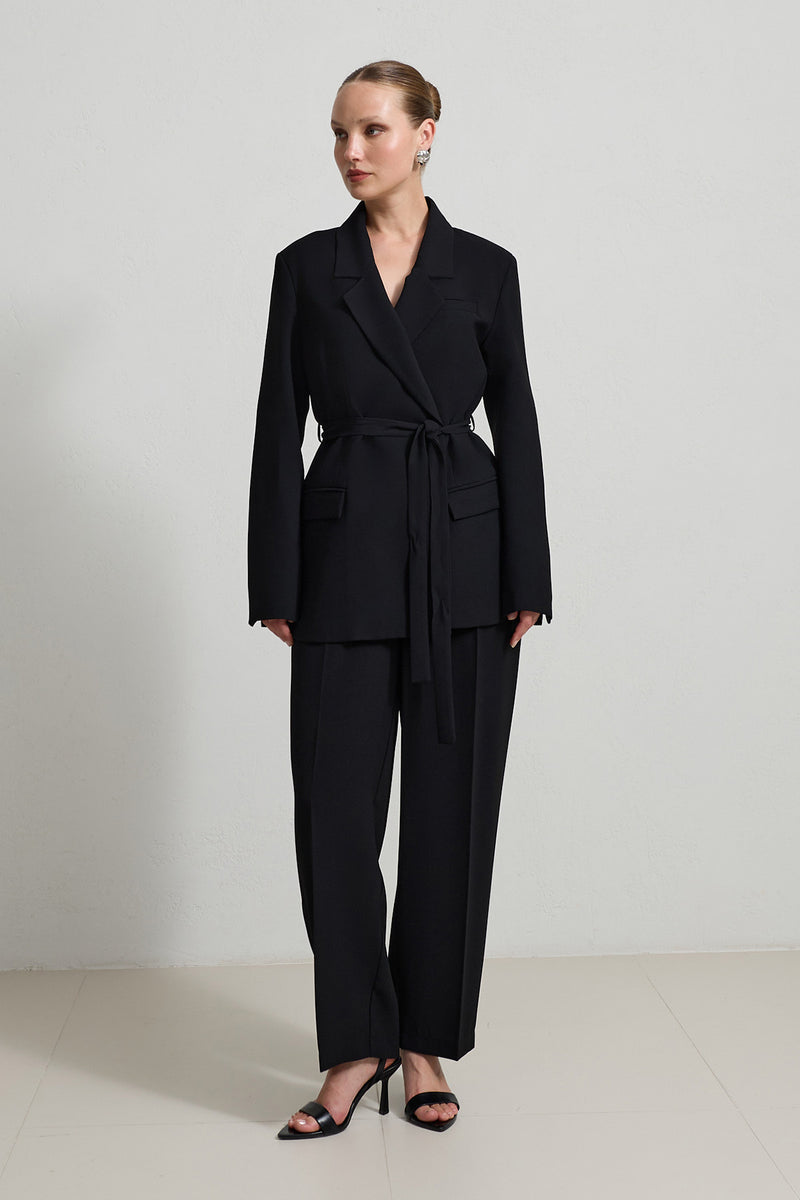 Setre Belted Blazer With Trousers Black