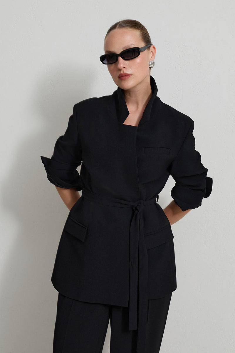 Setre Belted Blazer With Trousers Black