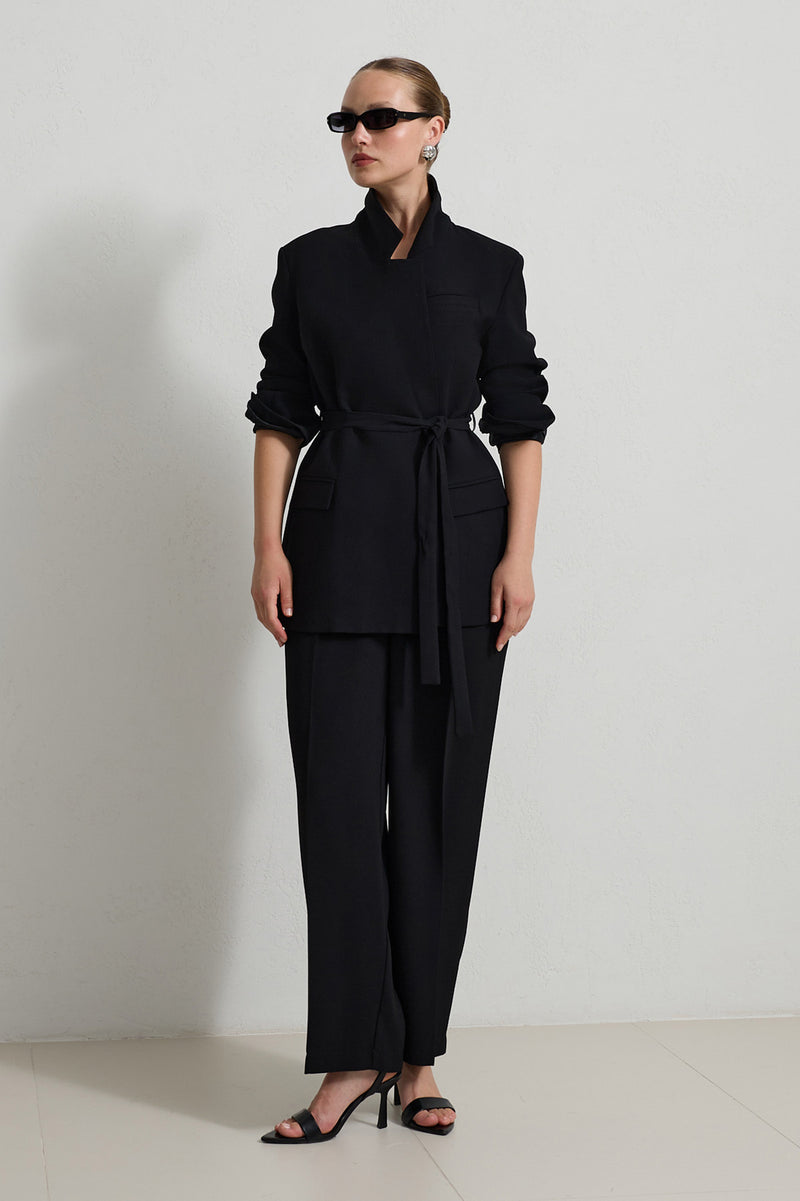 Setre Belted Blazer With Trousers Black