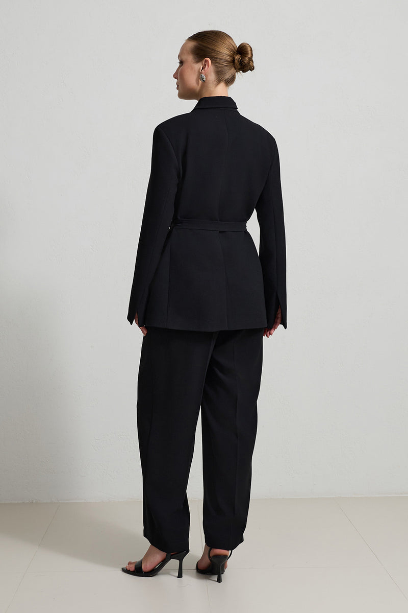 Setre Belted Blazer With Trousers Black
