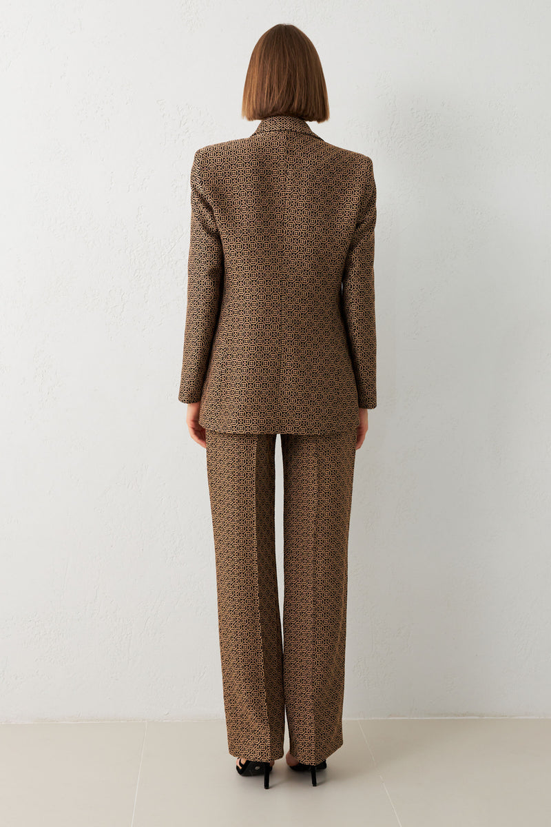 Setre Patterned Suit With Trousers Black