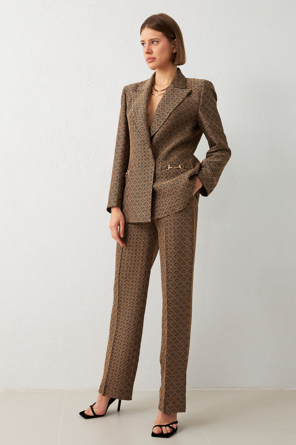 Setre Patterned Suit With Trousers Black