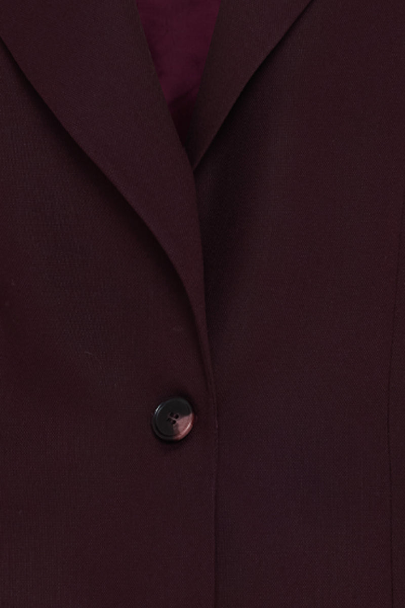 Setre Jacket With Pocket And Single Button Detail Burgundy