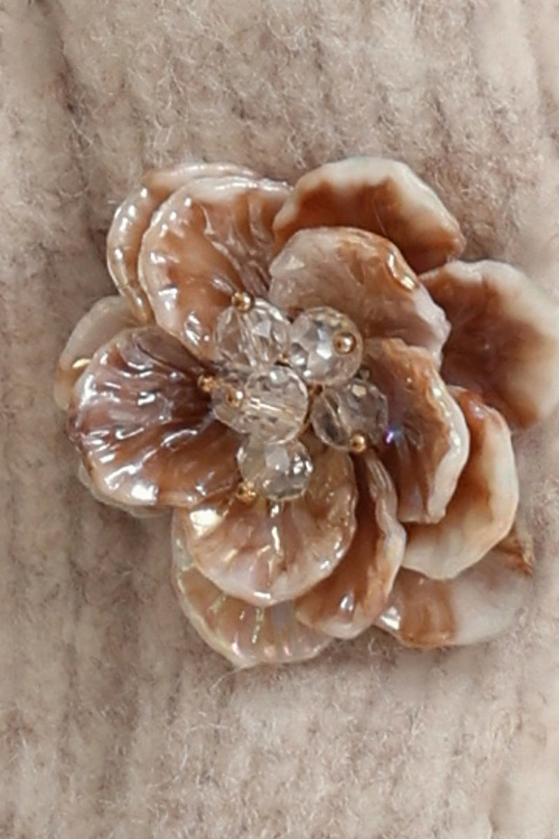 Setre Button And Collar Detailed Long Sleeve Knitwear Light Beige