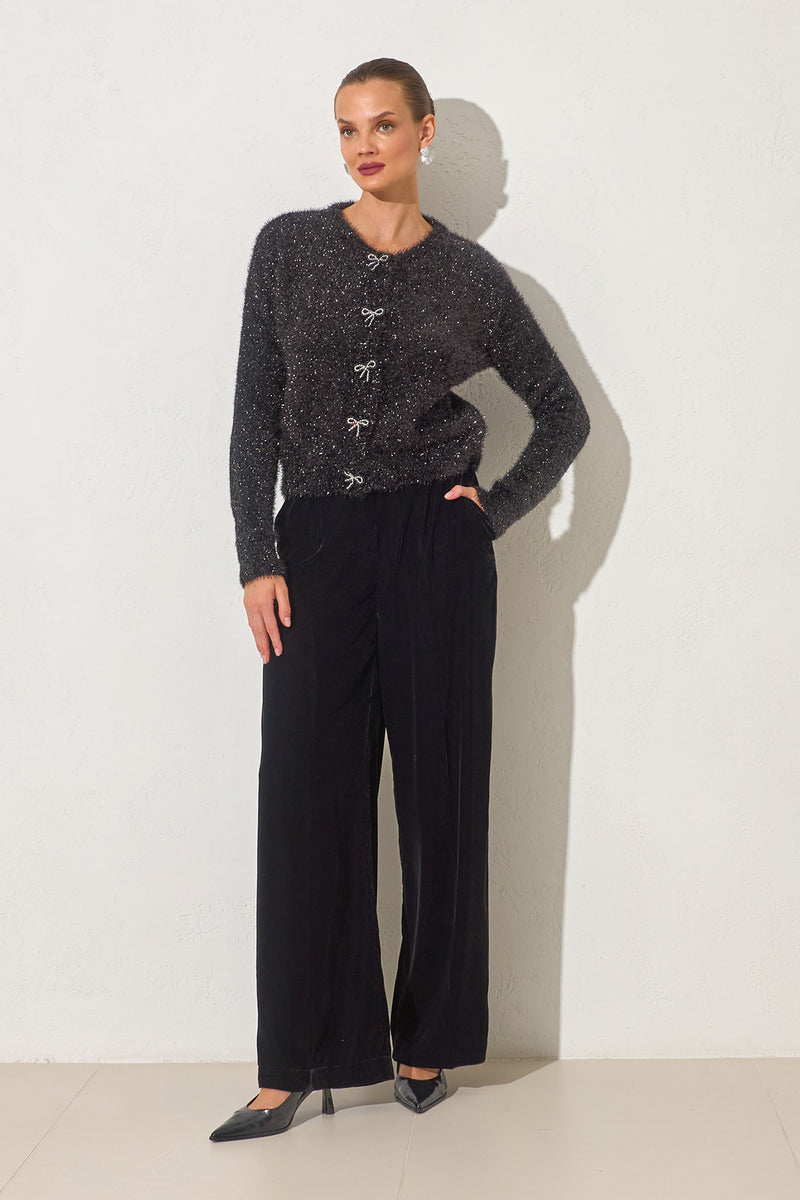 Setre Button Detailed Long Sleeve Knitwear Black