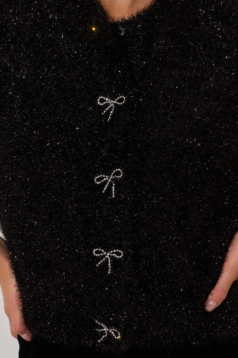 Setre Button Detailed Long Sleeve Knitwear Black