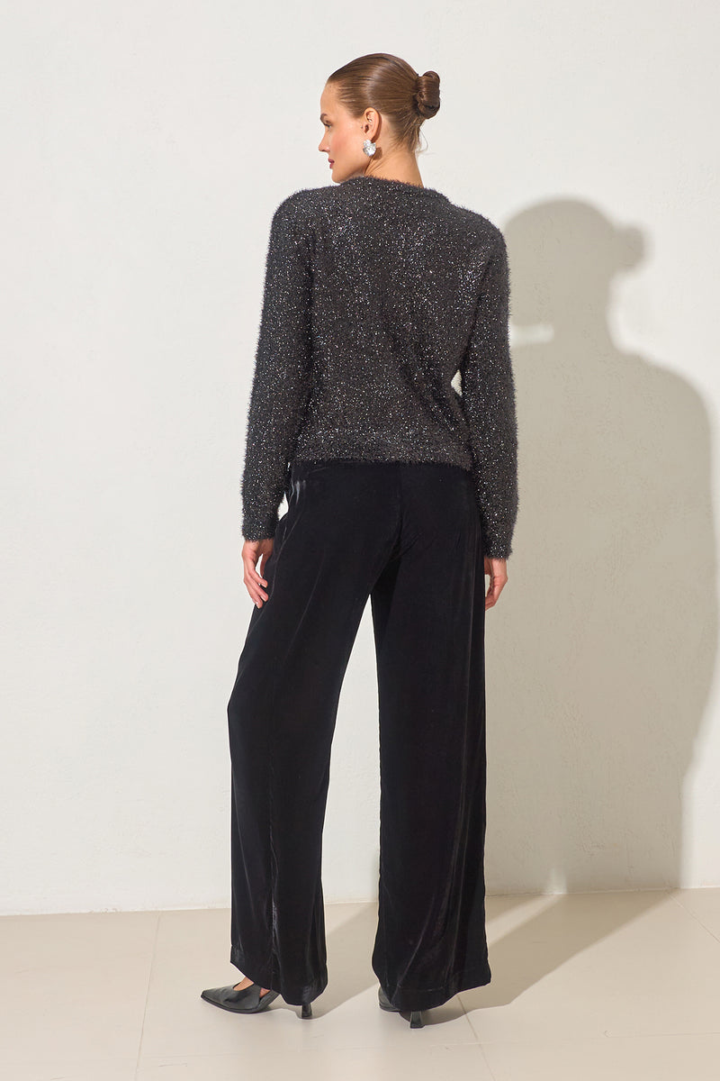 Setre Button Detailed Long Sleeve Knitwear Black