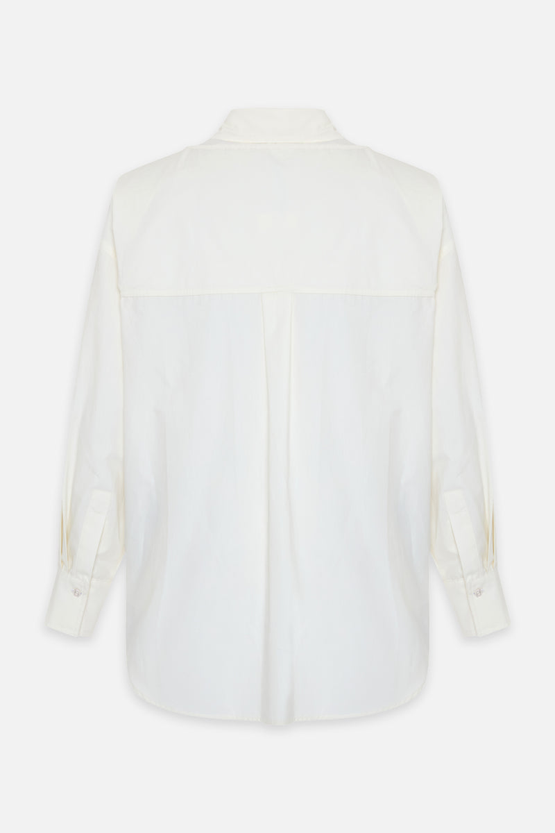 Setre Tie Detailed Long Sleeve Shirt Cream