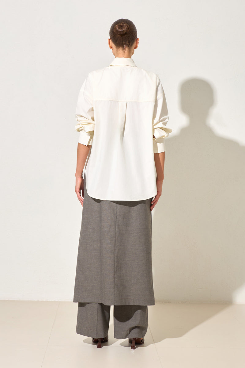 Setre Tie Detailed Long Sleeve Shirt Cream