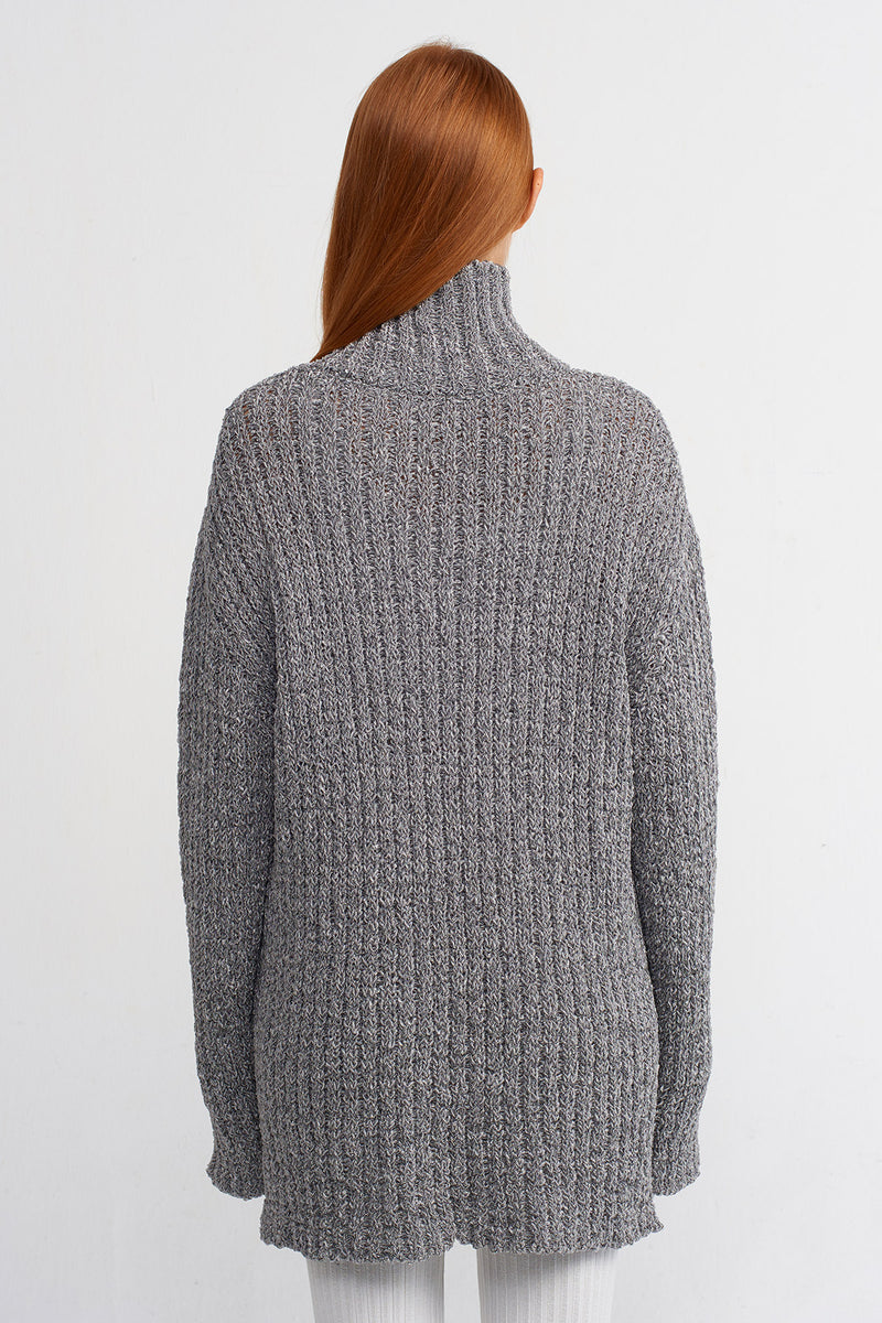 Nu Turtleneck Knit Sweater Ice