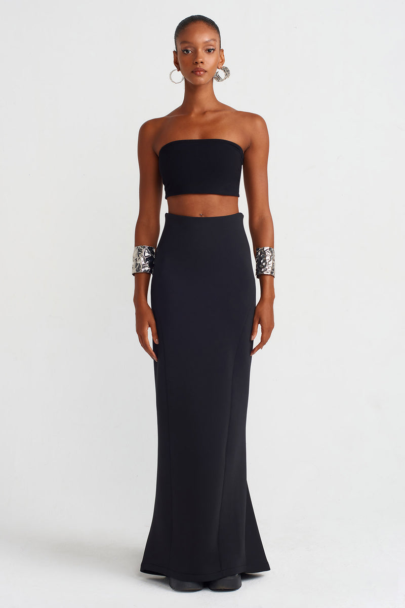 NU Tail Fish Skirt Black